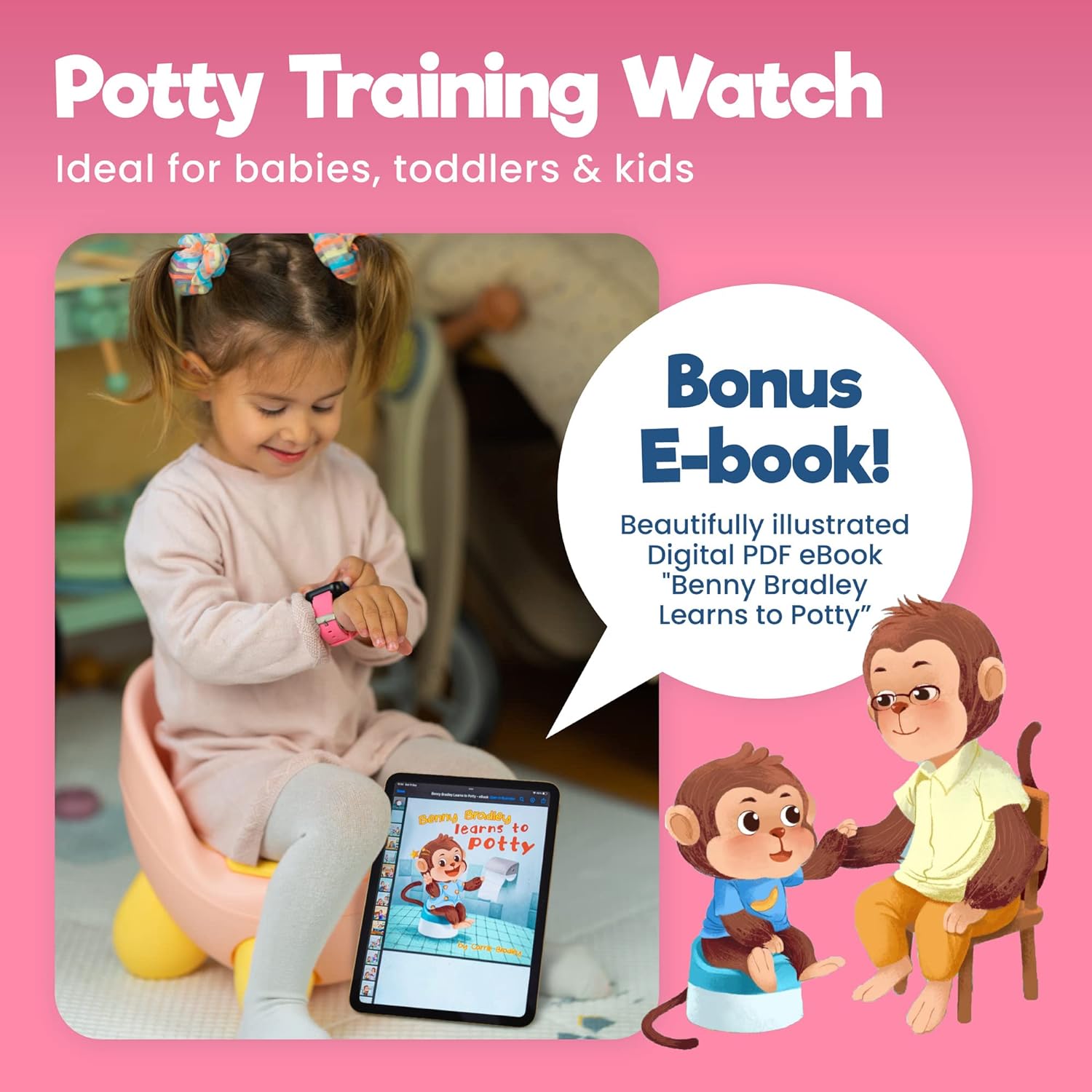 Potty Training Watch with eBook - Pink